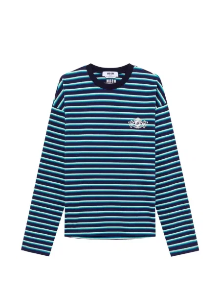 Pulover Msgm cu broderie albastru