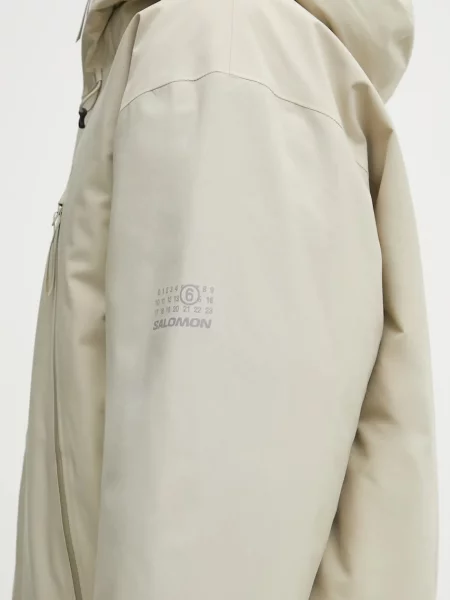 Пуховик Mm6 Maison Margiela бежевый