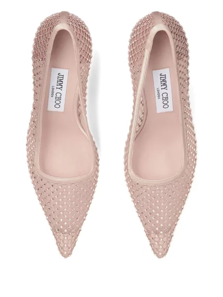 Pantofi cu toc Jimmy Choo plasă roz
