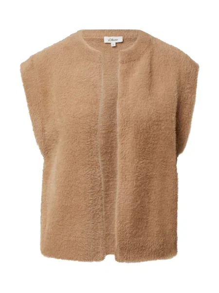 S.Oliver Pleten brezrokavnik svetlo rjava