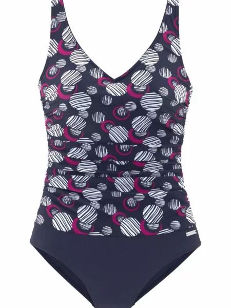 LASCANA Kopalke za oblikovanje postave mornarska / rdeča bela