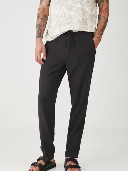 Kalhoty s příměsí lnu Medicine černá