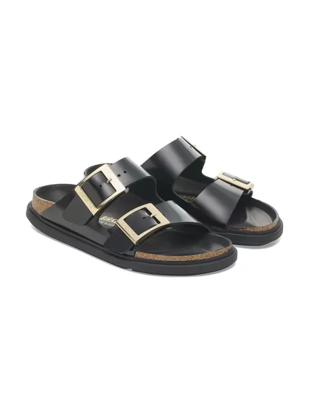 Kožené pantofle Birkenstock Arizona černé