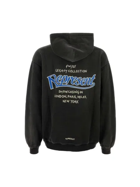 Bluza z kapturem Represent z kapturem z nadrukiem czarna