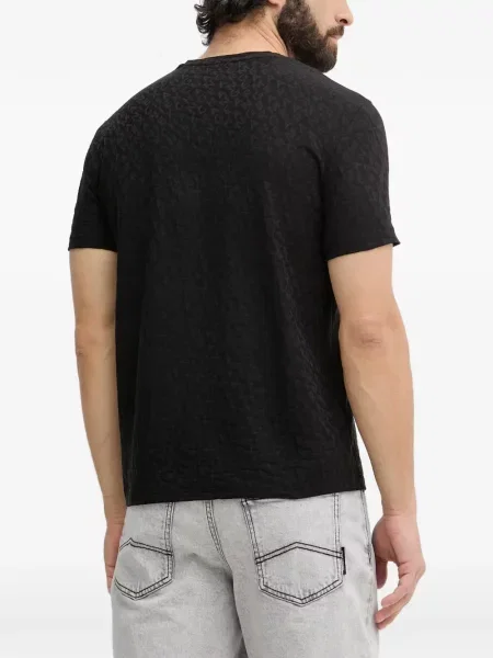 Tricou Armani Exchange cu autograf negru