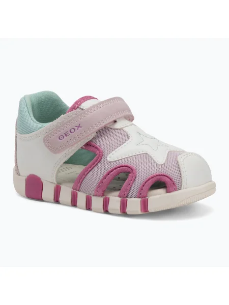 Детски сандали Geox Iupidoo white/fuchsia бяло