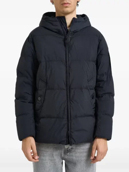 Geacă cu puf Stone Island cu strasuri albastru
