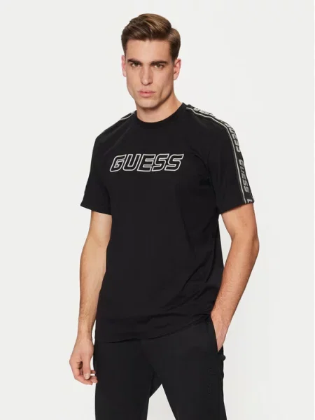 T-shirt z detalem z logo Guess czarna
