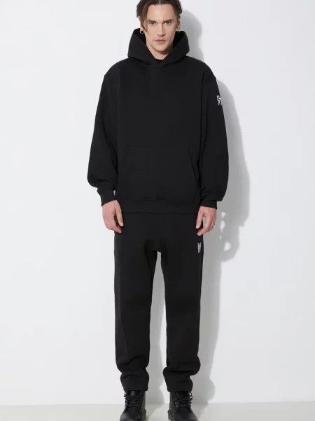 Кофта Neil Barrett Easy Drop Shoulder Double Bolts Hoodie з капюшоном однотонна чорний