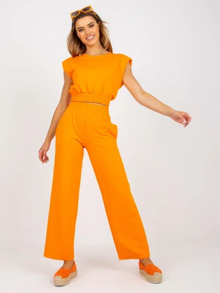 Bluza Fashionhunters brez rokavov oranžna