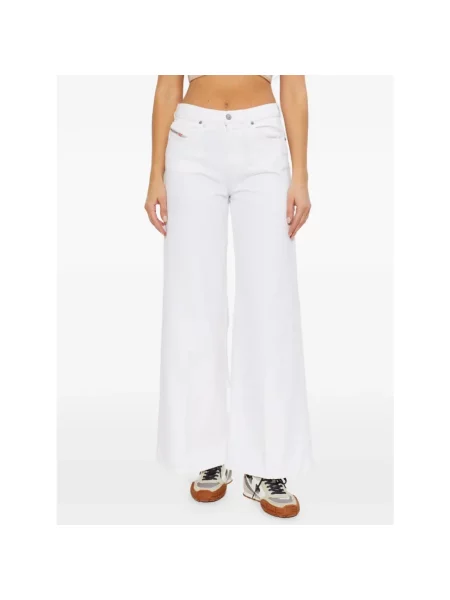 Diesel jeansy wide leg D-AKEMI białe