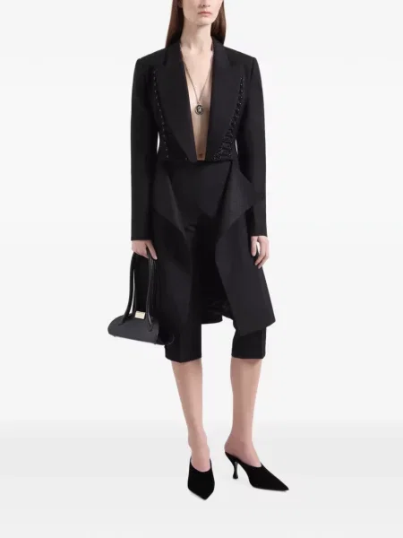Palton Nina Ricci din jacard negru
