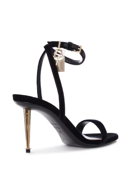 Sandale Tom Ford de catifea negru