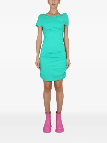 Rochie mini Msgm drapată de costum verde