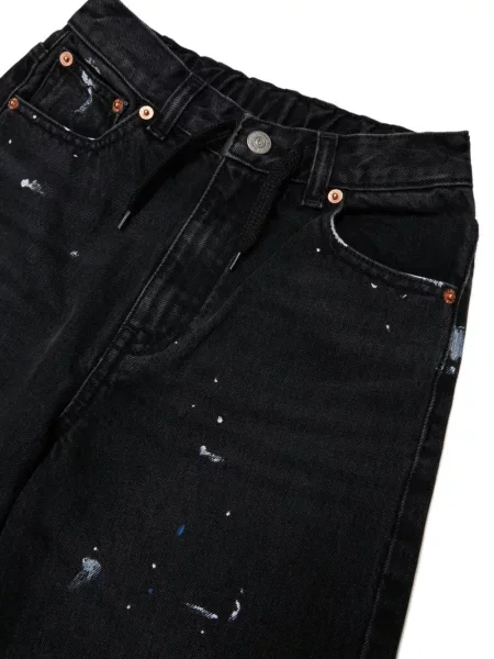 Szerokie jeansy dziecięce Mm6 Maison Margiela czarne