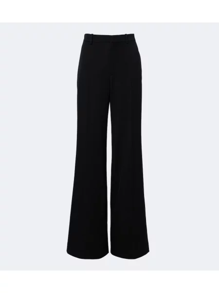 Pantaloni Chloé de lână negru
