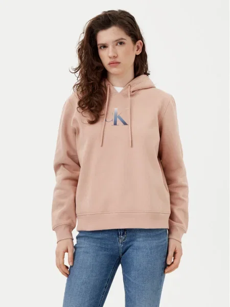 Calvin Klein Jeans Суитшърт Gradient Оранжев бежово