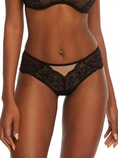Кружевные брифы чорні