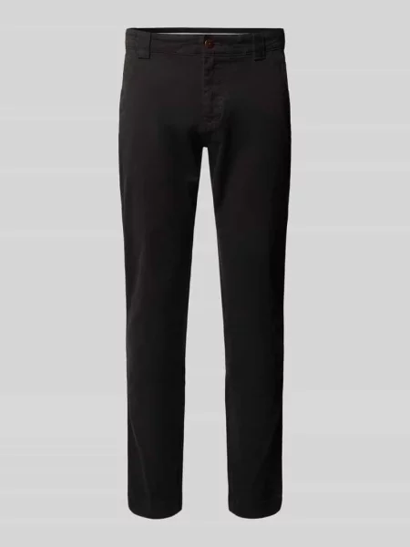 Chinosy o kroju regular fit z mieszanki bawełny model SCANTON' Tommy Jeans czarne