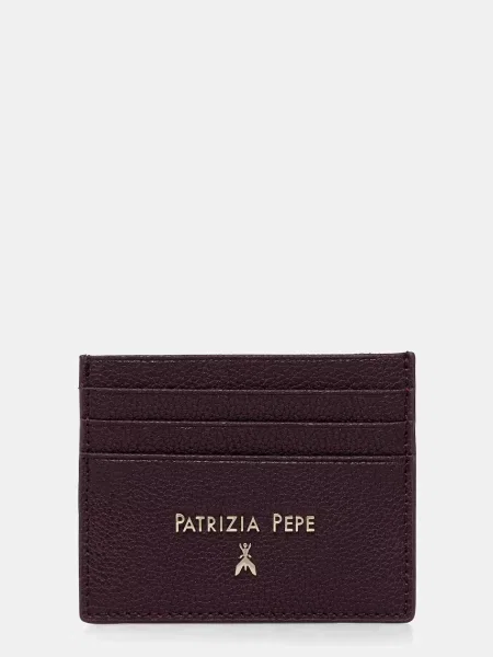 Bőr pénztárca Patrizia Pepe lila
