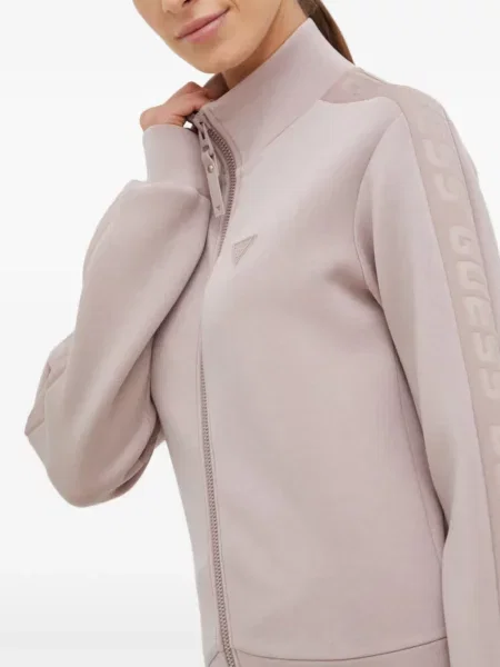 Mikina na zips Guess ružová