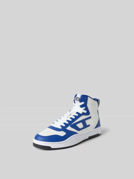 Sneakersy z wiązaniem Diesel granatowe