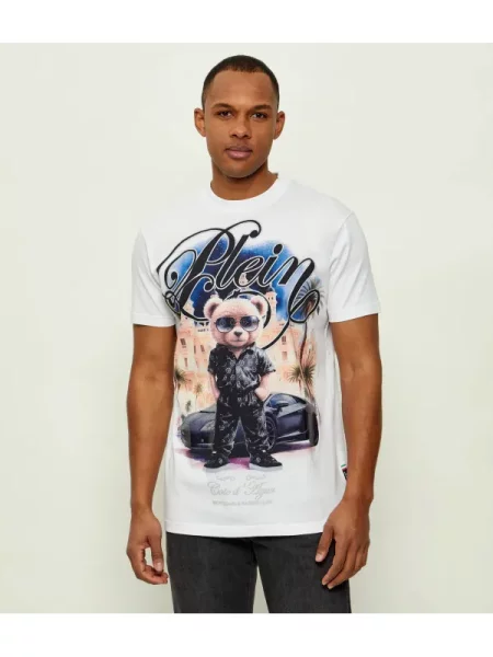 Philipp Plein Tricou Teddy Racing alb