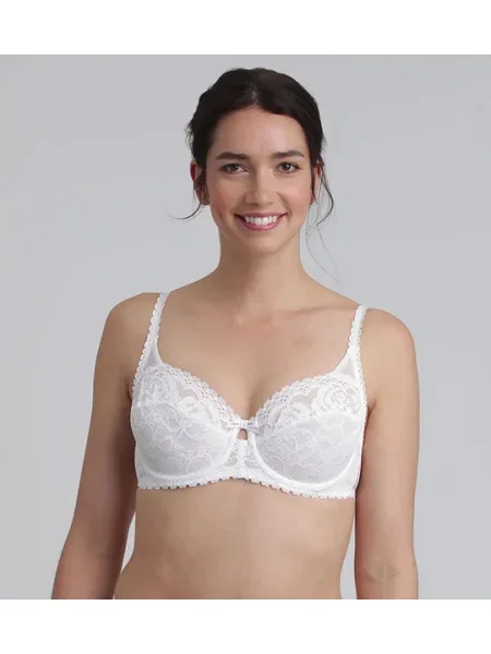 Sutien Dim din dantelă alb
