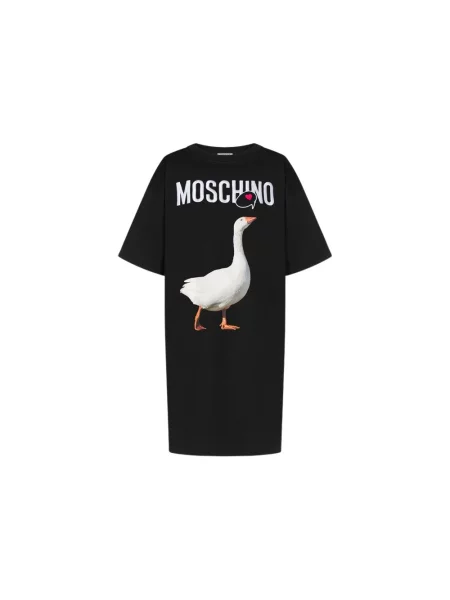 Sukienka Moschino z dżerseju czarna