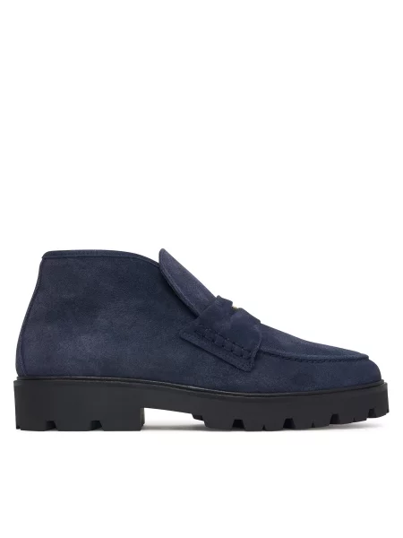 Botine Tommy Hilfiger Th Enamel Charm Loafer Boot Bleumarin