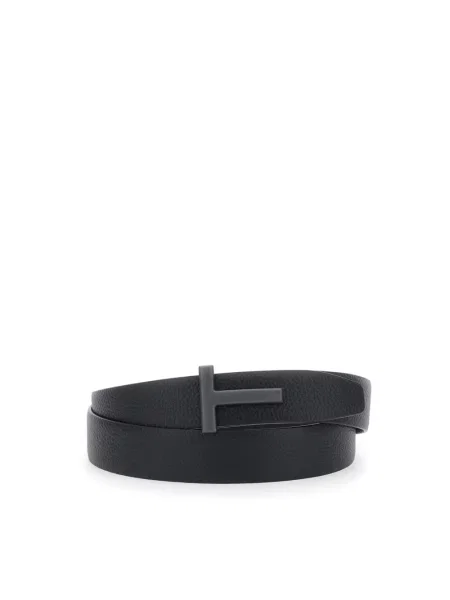 Pasek Tom Ford skórzany czarny