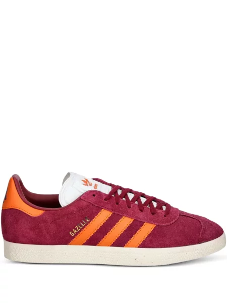 Sneakerși Adidas Gazelle din piele de căprioară cu decolteu rotund alb