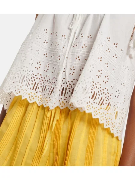 Top Dôen cu broderie alb
