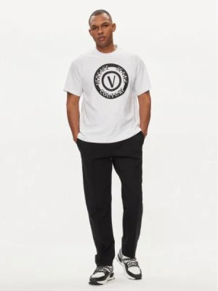 Versace Jeans Couture Tricou SERIGRAFICHE alb