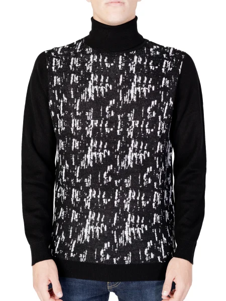 Pulover Antony Morato cu guler înalt negru