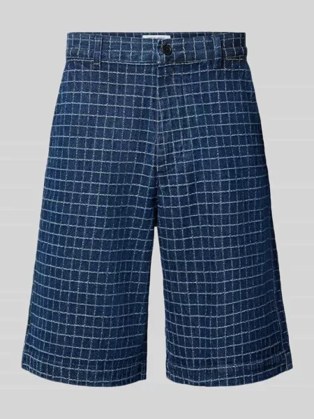 Bermudy w kroju regular fit z dodatkiem model Luca' Wood Wood niebieskie