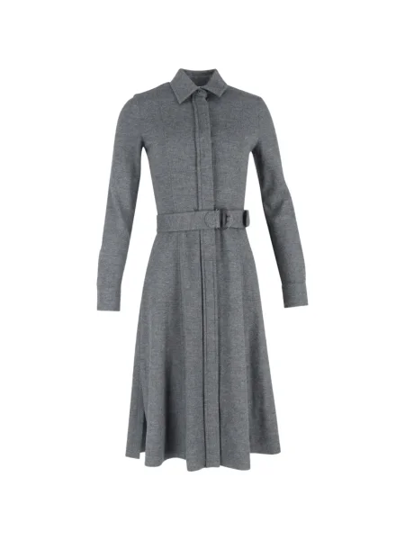 Rochie tip cămașă Akris până la genunchi de costum gri