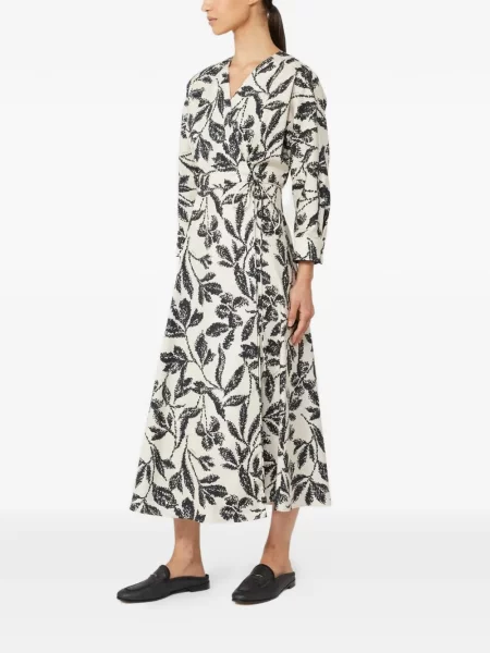 Rochie midi Max Mara cu model floral cu imagine până la genunchi