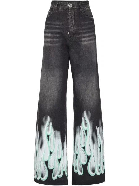 Blugi Philipp Plein cu imagine negru