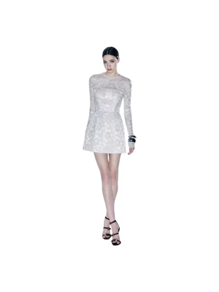 Sukienka mini Aniye By koronkowa garniturowa biała
