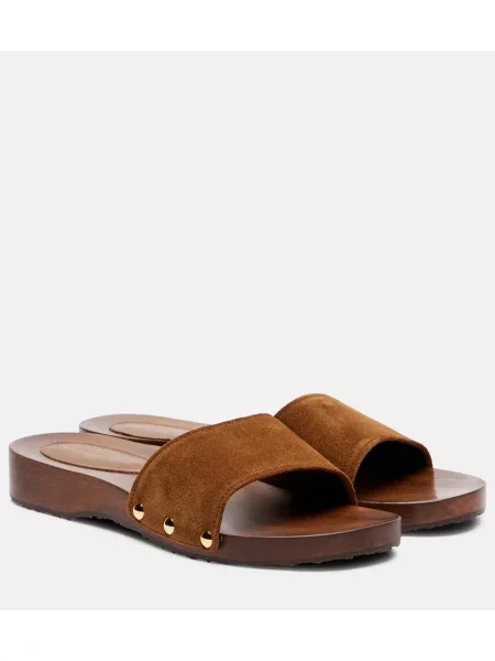 Sandale Gianvito Rossi din piele de căprioară bej