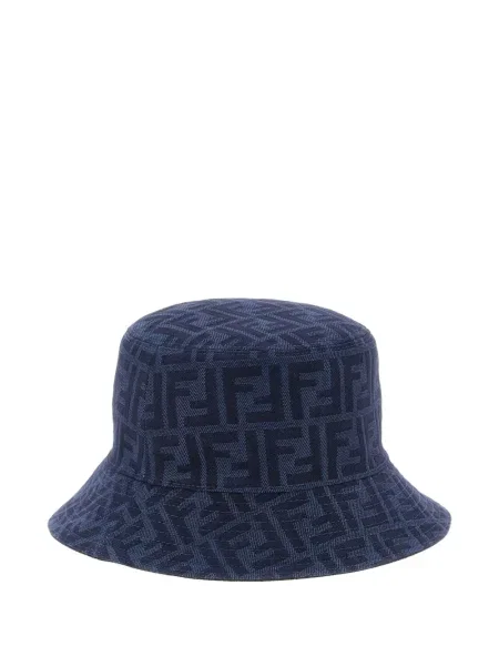 Pălărie Fendi cu broderie albastru