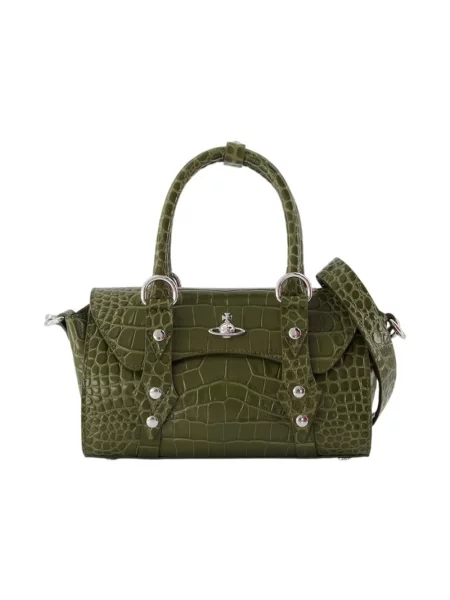 Torebka crossbody Vivienne Westwood skórzana zielona
