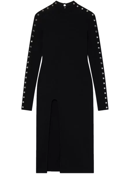 Rochie maxi Stella Mccartney cu crăpătură lungă de costum negru