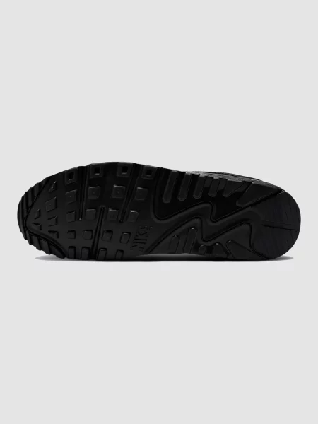 Кожаные повседневные кроссовки Nike Air Max 90 черные