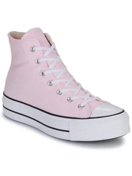 Členkové topánky Converse na platforme biela