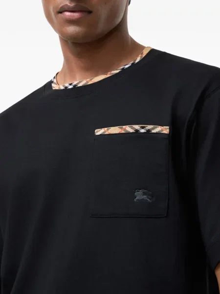 Καρό μπλούζα Burberry μαύρο