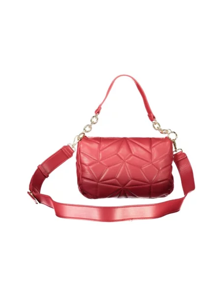 Lniana torebka Valentino Bags czerwona
