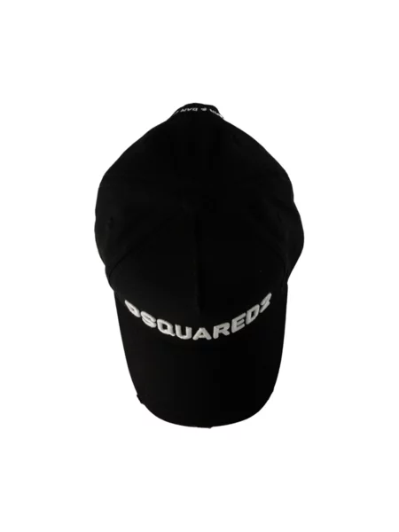 Czapka z daszkiem Dsquared2 z logo w miejskim stylu czarna