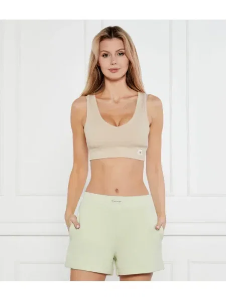 Cropped farmer felső Calvin Klein Jeans bézs